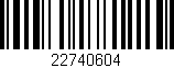 Código de barras (EAN, GTIN, SKU, ISBN): '22740604'