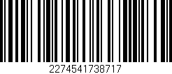 Código de barras (EAN, GTIN, SKU, ISBN): '2274541738717'