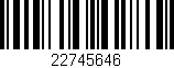 Código de barras (EAN, GTIN, SKU, ISBN): '22745646'
