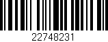 Código de barras (EAN, GTIN, SKU, ISBN): '22748231'