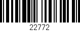 Código de barras (EAN, GTIN, SKU, ISBN): '22772'