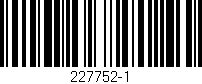 Código de barras (EAN, GTIN, SKU, ISBN): '227752-1'