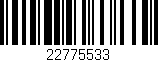 Código de barras (EAN, GTIN, SKU, ISBN): '22775533'