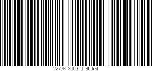 Código de barras (EAN, GTIN, SKU, ISBN): '22776_3009_0_800ml'
