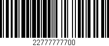 Código de barras (EAN, GTIN, SKU, ISBN): '22777777700'