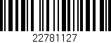 Código de barras (EAN, GTIN, SKU, ISBN): '22781127'