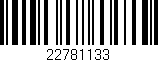 Código de barras (EAN, GTIN, SKU, ISBN): '22781133'