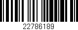 Código de barras (EAN, GTIN, SKU, ISBN): '22786189'