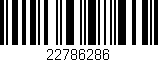 Código de barras (EAN, GTIN, SKU, ISBN): '22786286'