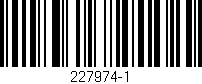 Código de barras (EAN, GTIN, SKU, ISBN): '227974-1'