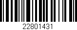 Código de barras (EAN, GTIN, SKU, ISBN): '22801431'