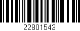 Código de barras (EAN, GTIN, SKU, ISBN): '22801543'