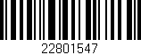 Código de barras (EAN, GTIN, SKU, ISBN): '22801547'