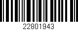 Código de barras (EAN, GTIN, SKU, ISBN): '22801943'
