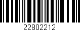 Código de barras (EAN, GTIN, SKU, ISBN): '22802212'