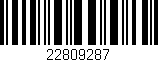 Código de barras (EAN, GTIN, SKU, ISBN): '22809287'