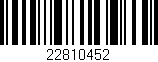 Código de barras (EAN, GTIN, SKU, ISBN): '22810452'