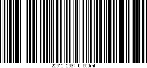 Código de barras (EAN, GTIN, SKU, ISBN): '22812_2367_0_800ml'