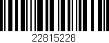 Código de barras (EAN, GTIN, SKU, ISBN): '22815228'
