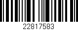 Código de barras (EAN, GTIN, SKU, ISBN): '22817583'