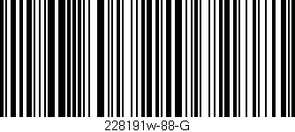 Código de barras (EAN, GTIN, SKU, ISBN): '228191w-88-G'