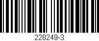 Código de barras (EAN, GTIN, SKU, ISBN): '228249-3'