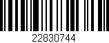 Código de barras (EAN, GTIN, SKU, ISBN): '22830744'
