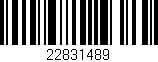 Código de barras (EAN, GTIN, SKU, ISBN): '22831489'