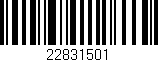 Código de barras (EAN, GTIN, SKU, ISBN): '22831501'