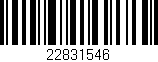 Código de barras (EAN, GTIN, SKU, ISBN): '22831546'