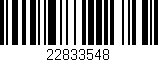 Código de barras (EAN, GTIN, SKU, ISBN): '22833548'