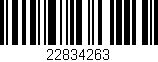 Código de barras (EAN, GTIN, SKU, ISBN): '22834263'