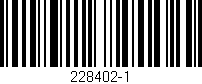 Código de barras (EAN, GTIN, SKU, ISBN): '228402-1'