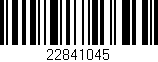 Código de barras (EAN, GTIN, SKU, ISBN): '22841045'
