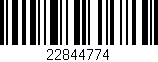 Código de barras (EAN, GTIN, SKU, ISBN): '22844774'