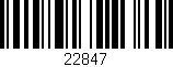 Código de barras (EAN, GTIN, SKU, ISBN): '22847'