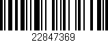 Código de barras (EAN, GTIN, SKU, ISBN): '22847369'