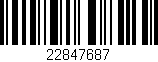 Código de barras (EAN, GTIN, SKU, ISBN): '22847687'