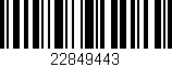 Código de barras (EAN, GTIN, SKU, ISBN): '22849443'
