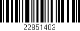 Código de barras (EAN, GTIN, SKU, ISBN): '22851403'