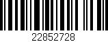 Código de barras (EAN, GTIN, SKU, ISBN): '22852728'