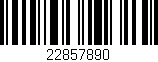 Código de barras (EAN, GTIN, SKU, ISBN): '22857890'