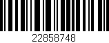Código de barras (EAN, GTIN, SKU, ISBN): '22858748'