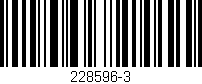 Código de barras (EAN, GTIN, SKU, ISBN): '228596-3'