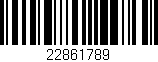 Código de barras (EAN, GTIN, SKU, ISBN): '22861789'