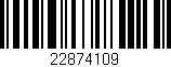 Código de barras (EAN, GTIN, SKU, ISBN): '22874109'