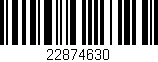 Código de barras (EAN, GTIN, SKU, ISBN): '22874630'