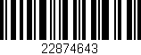 Código de barras (EAN, GTIN, SKU, ISBN): '22874643'