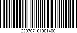 Código de barras (EAN, GTIN, SKU, ISBN): '228787101001400'