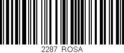 Código de barras (EAN, GTIN, SKU, ISBN): '2287/ROSA'